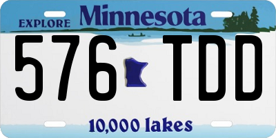 MN license plate 576TDD