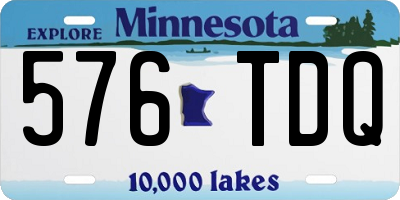 MN license plate 576TDQ