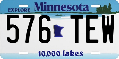 MN license plate 576TEW