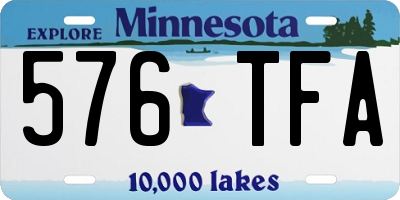 MN license plate 576TFA