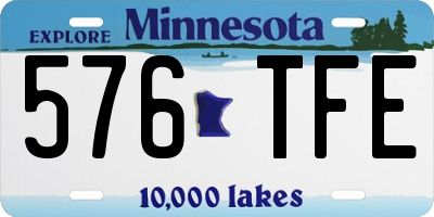 MN license plate 576TFE