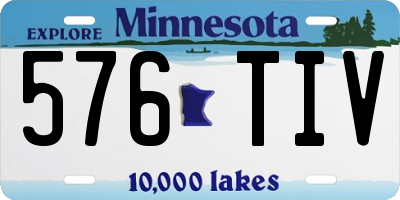 MN license plate 576TIV