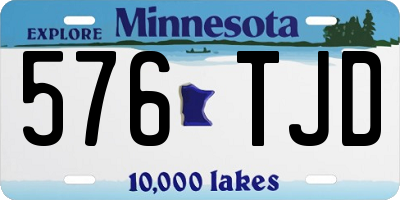 MN license plate 576TJD
