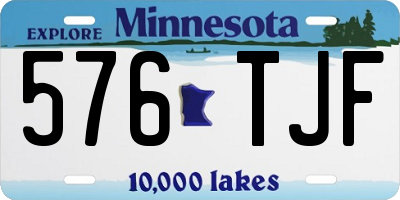 MN license plate 576TJF