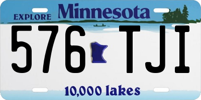 MN license plate 576TJI
