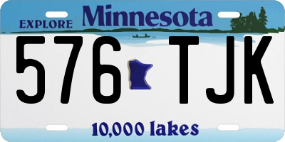 MN license plate 576TJK