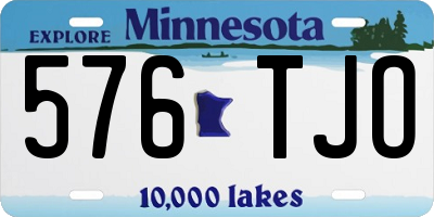 MN license plate 576TJO