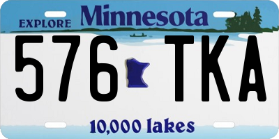 MN license plate 576TKA