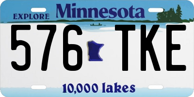 MN license plate 576TKE