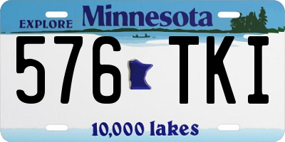 MN license plate 576TKI