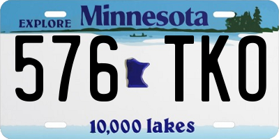 MN license plate 576TKO