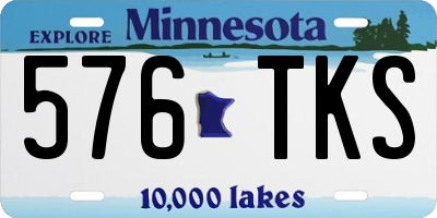 MN license plate 576TKS