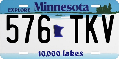 MN license plate 576TKV
