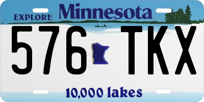 MN license plate 576TKX