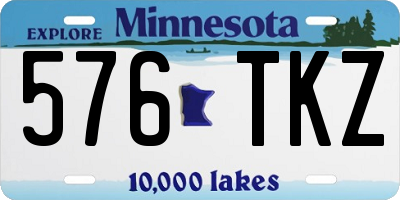 MN license plate 576TKZ