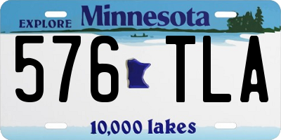 MN license plate 576TLA
