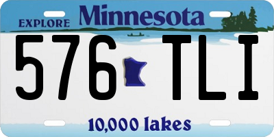 MN license plate 576TLI