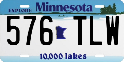 MN license plate 576TLW