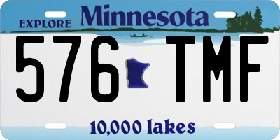 MN license plate 576TMF