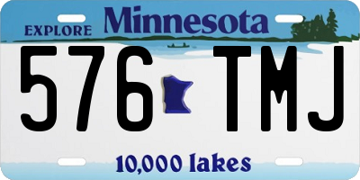 MN license plate 576TMJ