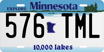 MN license plate 576TML