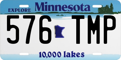 MN license plate 576TMP