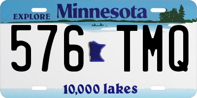 MN license plate 576TMQ