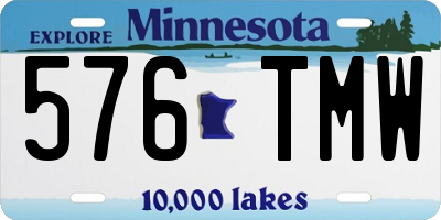 MN license plate 576TMW