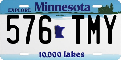 MN license plate 576TMY