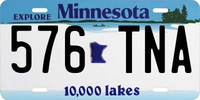 MN license plate 576TNA