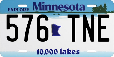 MN license plate 576TNE