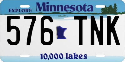 MN license plate 576TNK