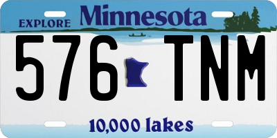 MN license plate 576TNM