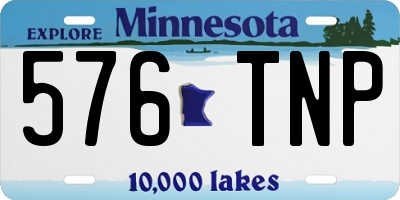 MN license plate 576TNP