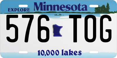 MN license plate 576TOG