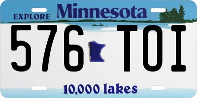 MN license plate 576TOI