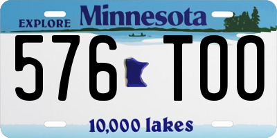 MN license plate 576TOO