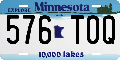 MN license plate 576TOQ