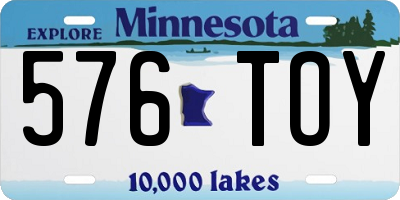 MN license plate 576TOY