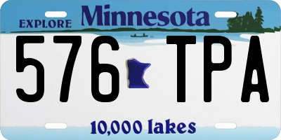 MN license plate 576TPA