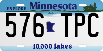 MN license plate 576TPC