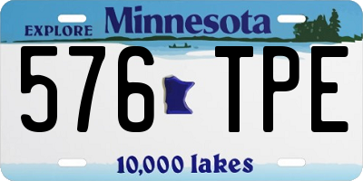 MN license plate 576TPE