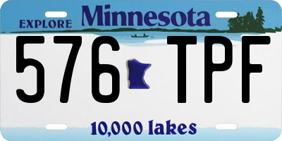 MN license plate 576TPF