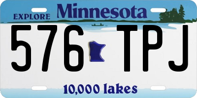 MN license plate 576TPJ