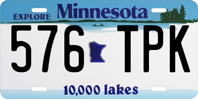 MN license plate 576TPK