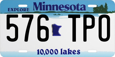 MN license plate 576TPO