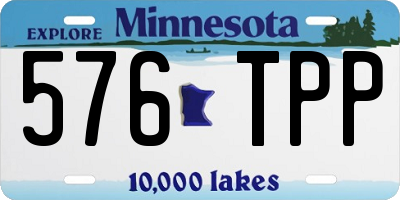 MN license plate 576TPP