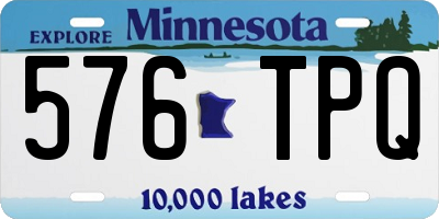 MN license plate 576TPQ