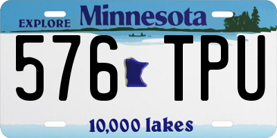 MN license plate 576TPU