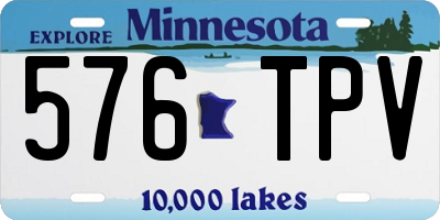 MN license plate 576TPV